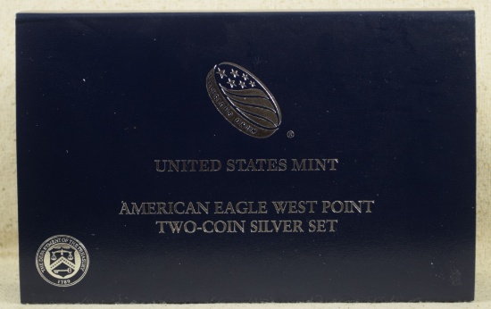 US Mint Silver Eagle 2 Piece West Point Set