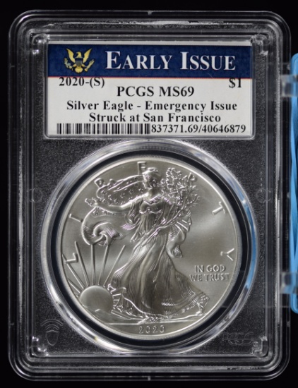 2020 American Silver Eagle Emergency Issue PCGS MS-69
