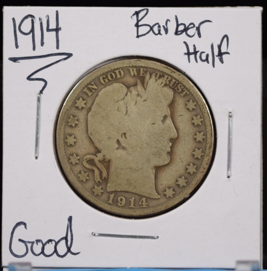 1914 Barber Half Dollar Key Date