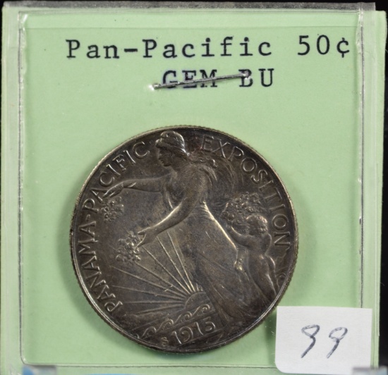 1915-S Panama Pacific Expo Half Dollar Tone CH UNC