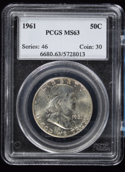 1961 Franklin Half Dollar PCGS MS-63
