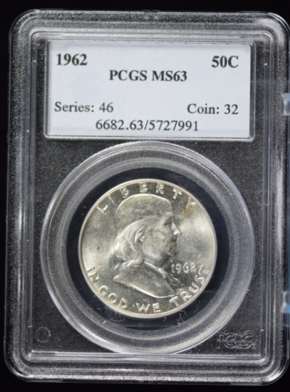 1962 Franklin Half Dollar PCGS MS-63