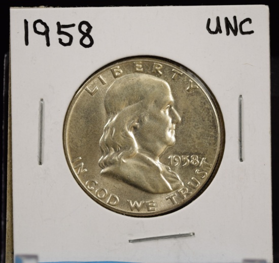 1958 Franklin Half Dollar UNC