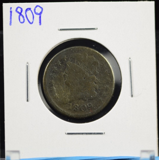 1809 Half Cent Rotated Reverse VG
