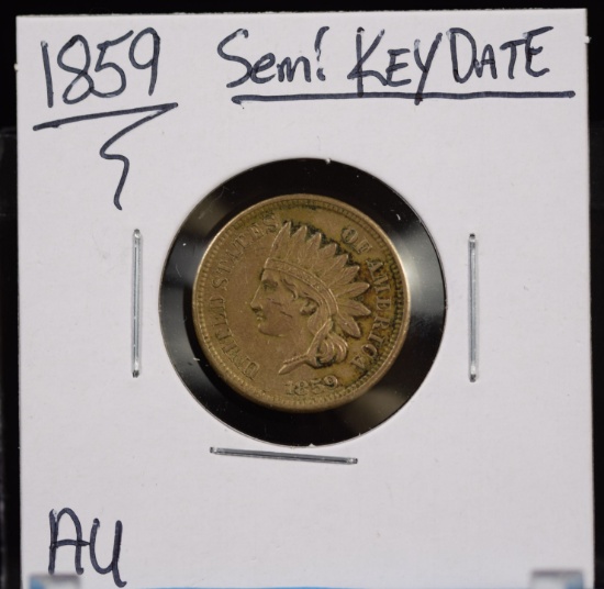 1859 Indian Head Cent AU