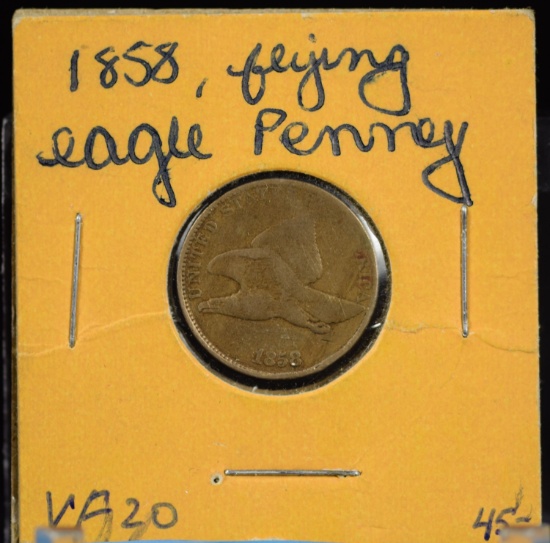 1858 Flying Eagle Cent VF