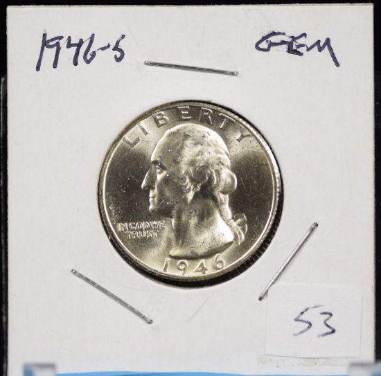 1946-S Washington Quarter GEM UNC