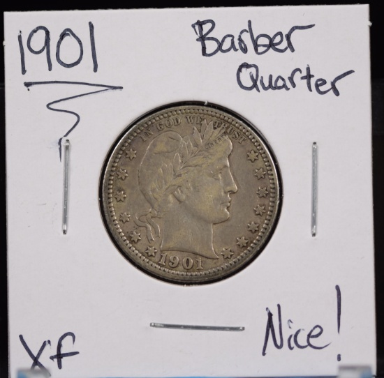 1901 Barber Quarter XF