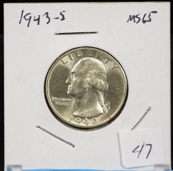 1943-S Washington Quarter GEM UNC