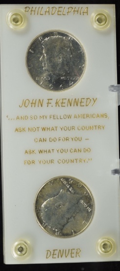 1964 P-D Kennedy Half Dollars 2 Coin Set BU