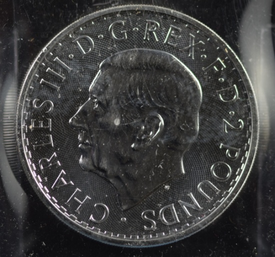 2023 2 Pound Silver King GB King Charles 1st Issue GEM PF