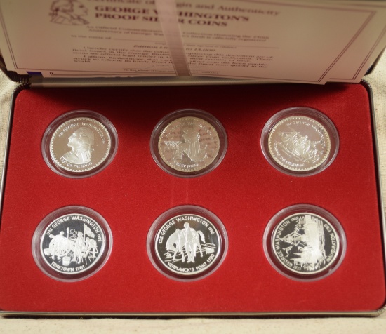 George Washington 250th Anniv. 6 Silver Proof Set