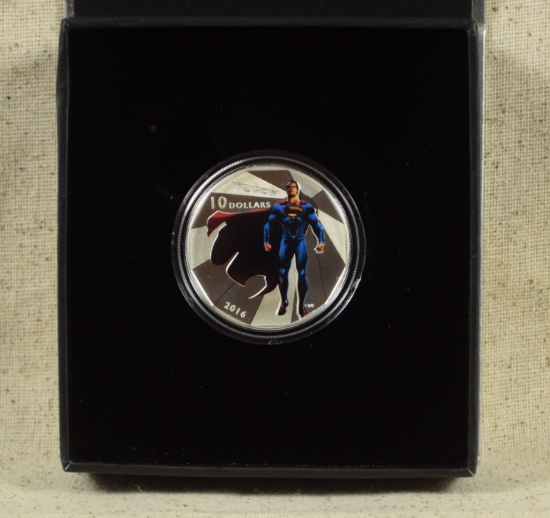 2016 $10 Silver Superman Canada of Justice COA