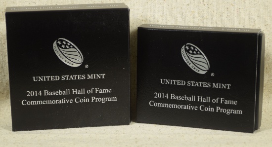 2014 Baseball Silver Dollar & Half Commem Set