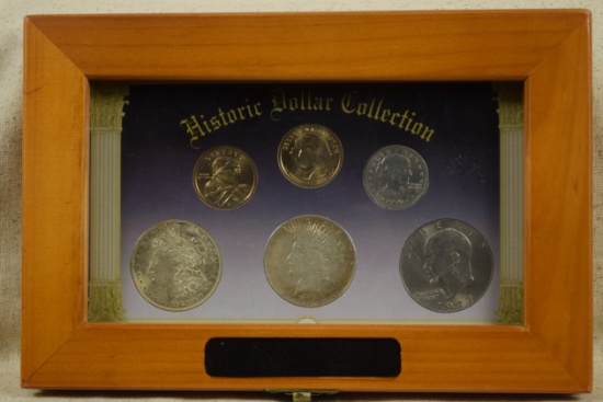 Historic Dollar 6 Coin Collection High Grade