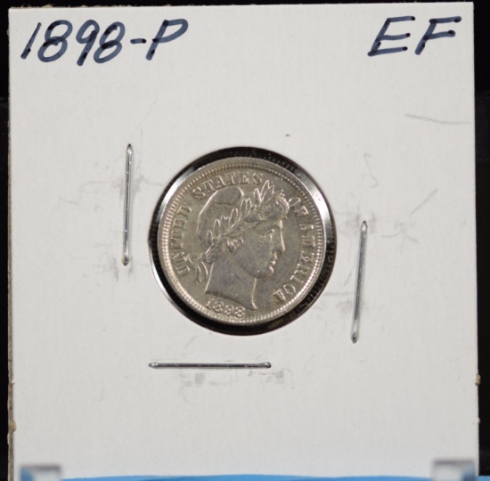 1898 Barber Dime EF