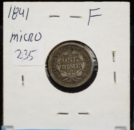 1841-O Seated Liberty Dime Micro O Fine Plus