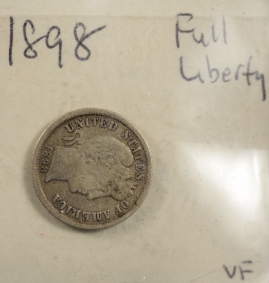 1898 Barber Dime VF