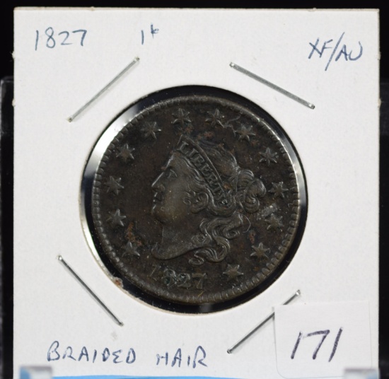 1827 Large Cent XF