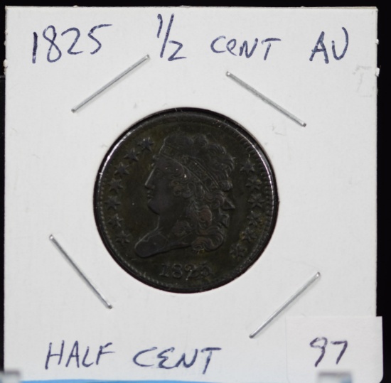 1825 Half Cent AU