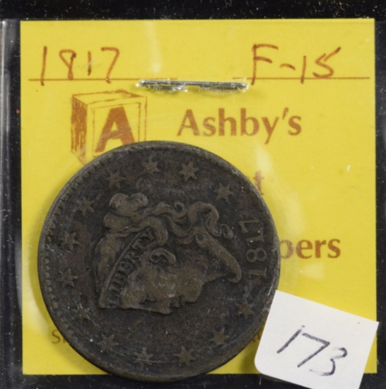 1817 Large Cent 13 Stars Fine