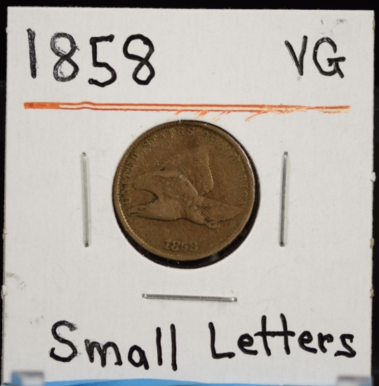 1858 Flying Eagle Cent VG SL