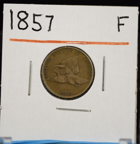 1857 Flying Eagle Cent F