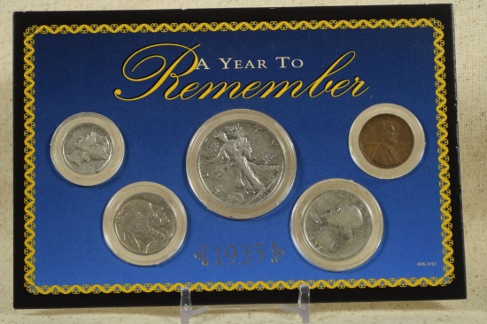 1935 5 Coin Year Set