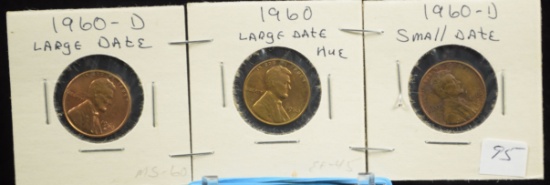 1960 Large Date & Small Date D & P UNC Lincolns