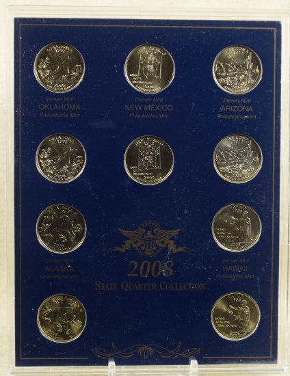 2008 State Quarter 10 Coin Set BU