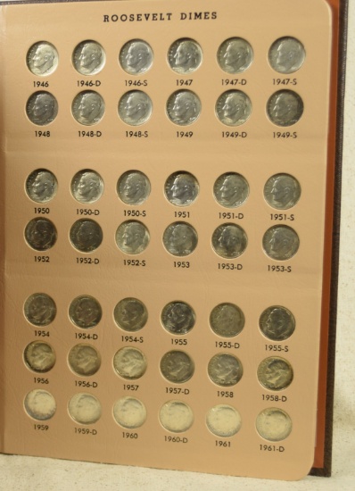 1946-2001-D Roosevelt Dime Dansco Set VF UNC Complete