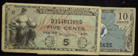 US Military Payment Currency Five/Ten Cents