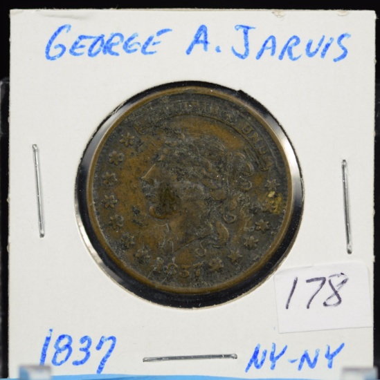 1837 CWT Hard Times George Jarus Token