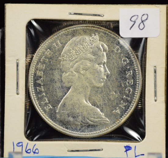 1966 Silver Canadian Dollar Proof Like UNC