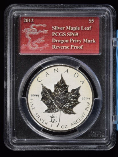 2021 Canadian Silver Maple Rev Proof NGC SP69 Dragon
