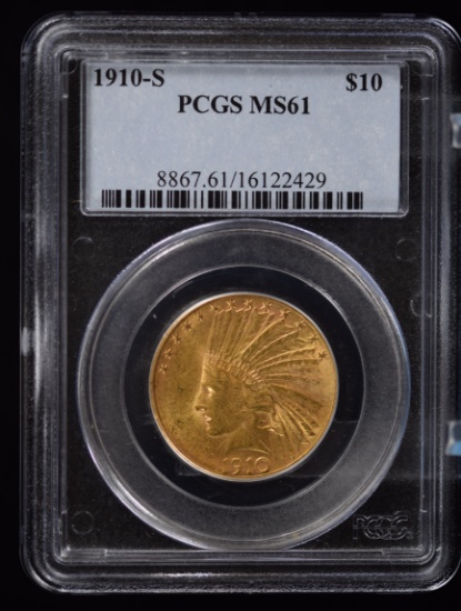 1910-S $10 Gold Indian PCGS MS-61