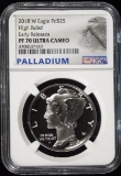 2018-W $25 Palladium Eagle NGC PF-70 Ultra Cameo