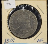1825 Bust Silver Half Dollar Fine