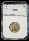 1917 Type 1 Standing Quarter PCI MS65 Full Head White