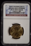2007 Washington Missing Edge Lettering NGC MS-65