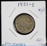 1921-S Buffalo Nickel Very Good  Plus