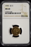 1905 $2.5 Gold Liberty NGC MS-60
