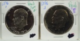 1976-S Type 1&2 Proof IKE Dollars