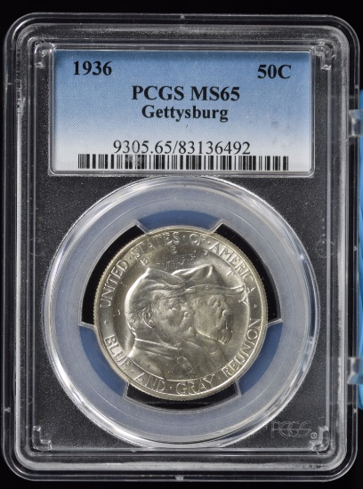 1936 Gettysburg Commem Half Dollar PCGS MS-65