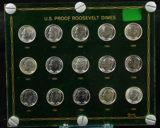 1950-64 Set of Choice/GEM Proof Roosevelt Dimes
