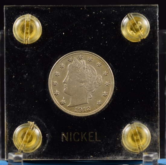 1912-S V-Nickel AU