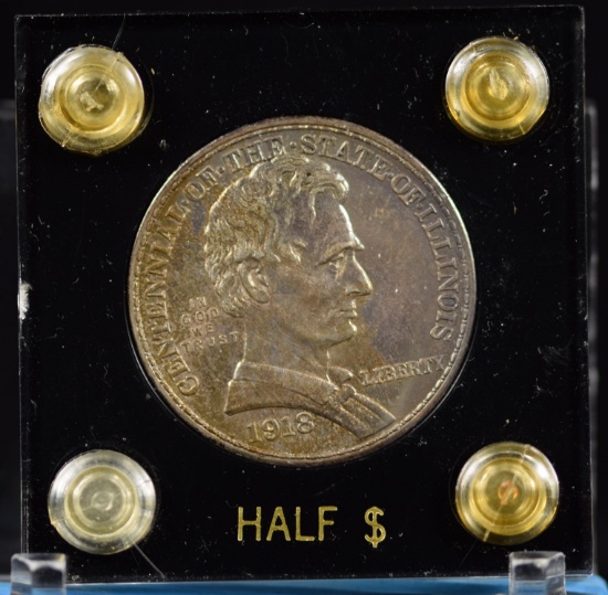 1918 Lincoln Commem Half Dollar BU Attractive Tone