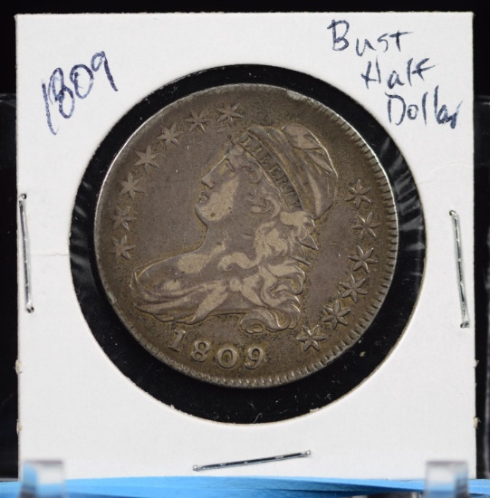 1809 Bust Half Dollar Original Color