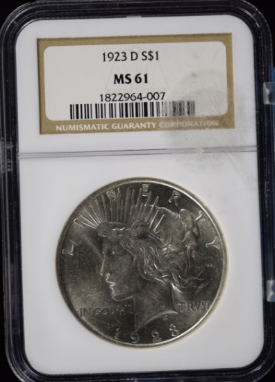 1923-D Peace Dollar NGC MS-61