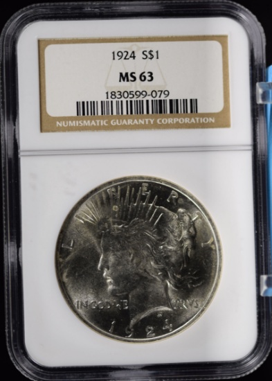 1924 Peace Dollar NGC MS-63